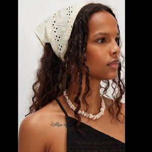 NWT Free People Claro Eyelet Hair Scarf